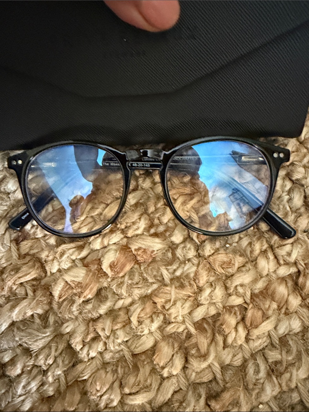 Privé Revaux Women’s Black blue blocker glasses with Case